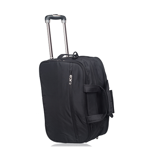 JD STB-5002 Cosmic Duffle Trolley Bag – Black & Light Grey