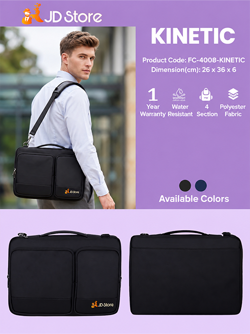 JD FC-4008 Kinetic Laptop Messenger Bag