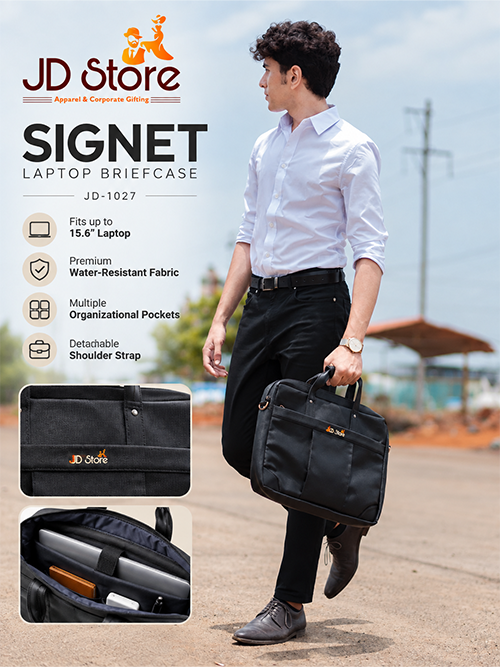 JD FC-4038 Signet Laptop Messenger Bag – Tan