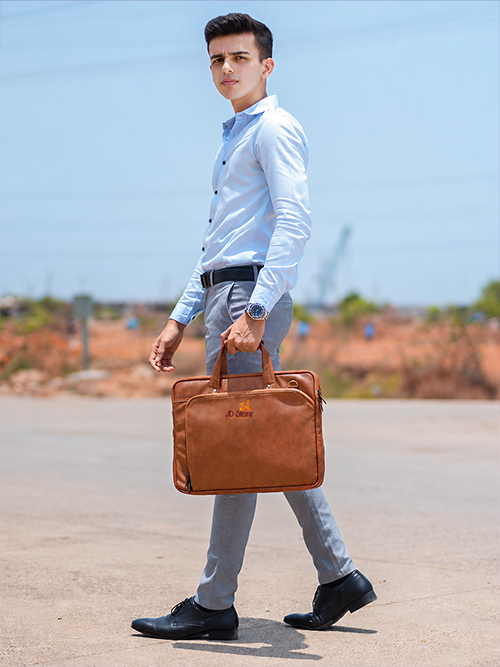JD FC-4037 Urban Laptop Messenger Bag – Tan