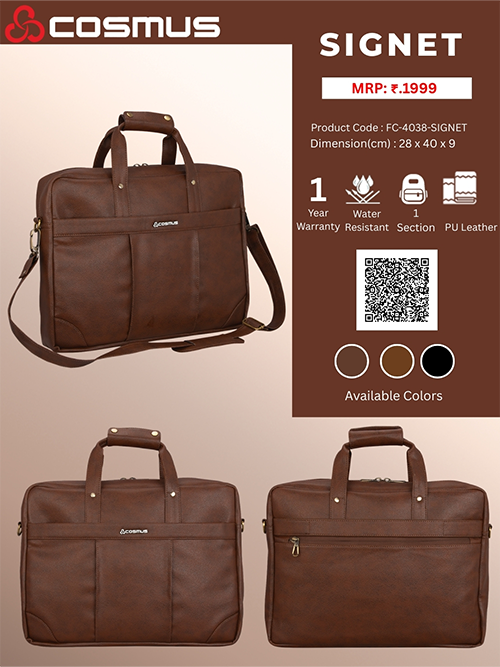 JD FC-4037 Urban Laptop Messenger Bag – Tan