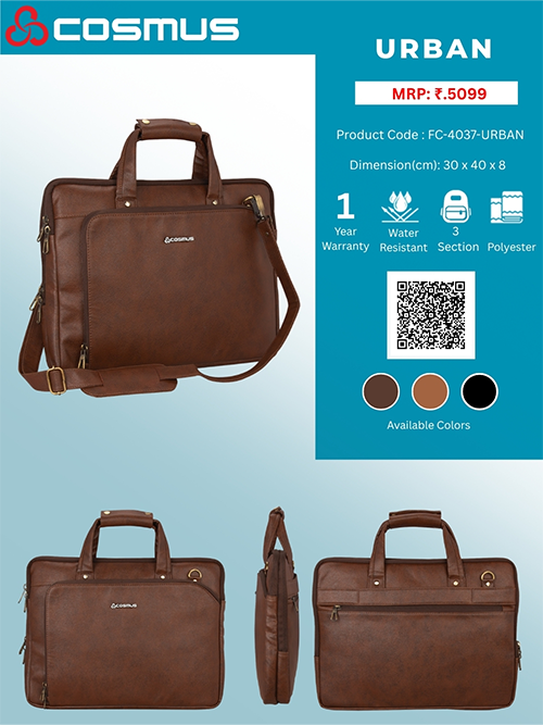 JD FC-4036 Oak Laptop Messenger Bag – Tan
