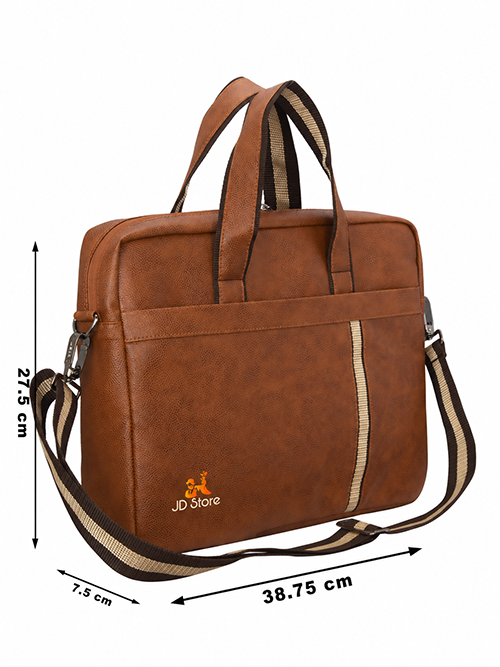 JD FC-4032 Chancellor Laptop Messenger Bag – Tan
