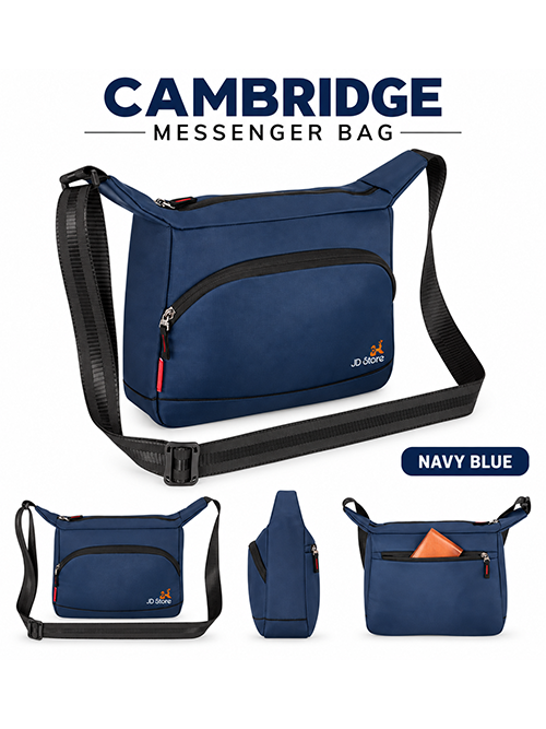 JD MSB-8003 Cambridge Messenger Bag – Navy