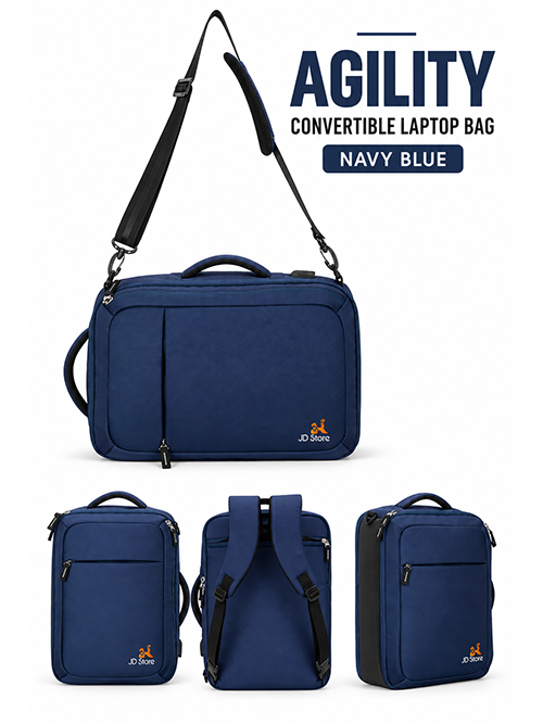 JD FC-4014 Agility Convertible Laptop Bag – Navy