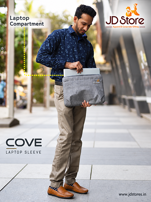JD FC-4024 Cove Laptop Sleeve – Light Grey