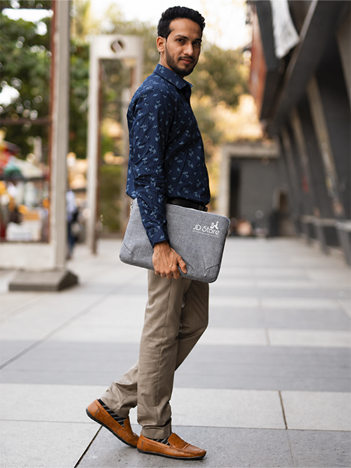 JD FC-4024 Cove Laptop Sleeve – Light Grey