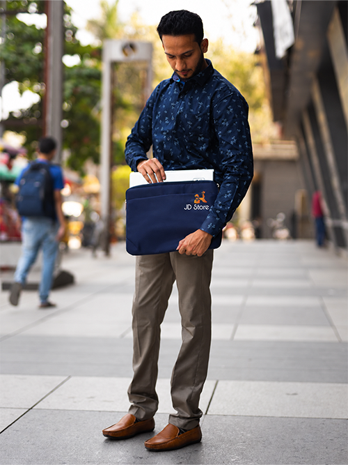 JD FC-4023 Smartex Laptop Sleeve – Navy