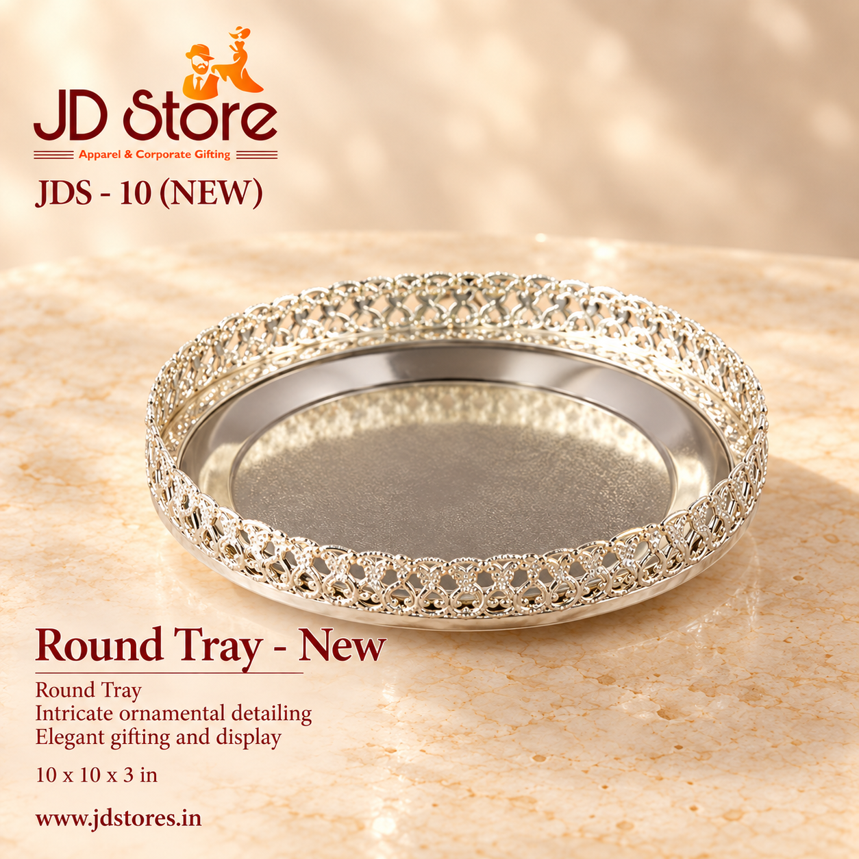 JDS - 10 Round Tray - New