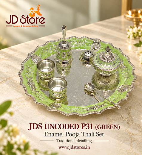 JDS UNCODED P31 Enamel Pooja Thali Set