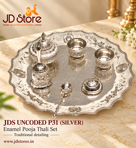 JDS UNCODED P31 Enamel Pooja Thali Set