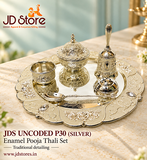 JDS UNCODED P30 Enamel Pooja Thali Set