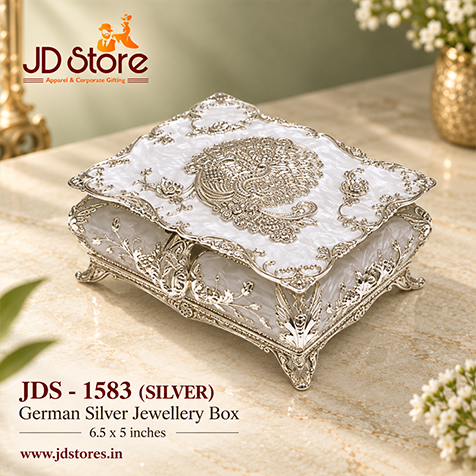 JDS 1583 German Silver Jewellery Box