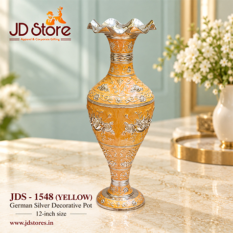 JDS 1548 German Silver Decorative Pot