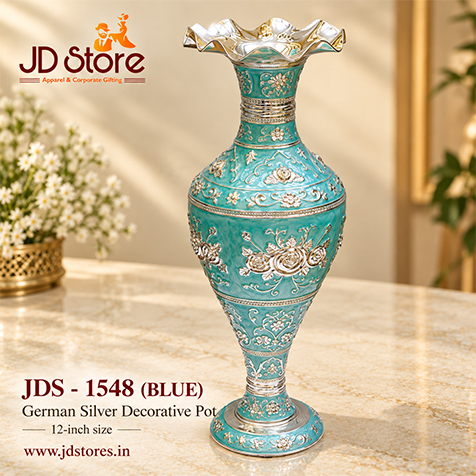 JDS 1548 German Silver Decorative Pot