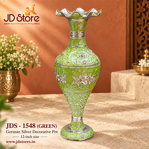 JDS 1548 German Silver Decorative Pot