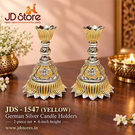 JDS 1547 German Silver Candle Holder
