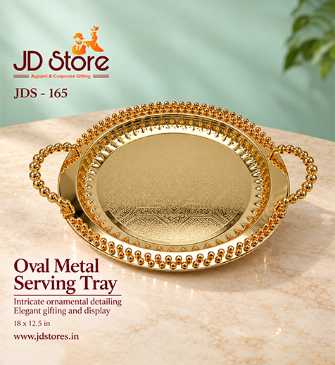 JDS - 165 Oval Metal Serving Tray