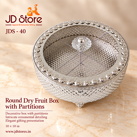 JDS - 40 Round Dry Fruit Box with Partitions