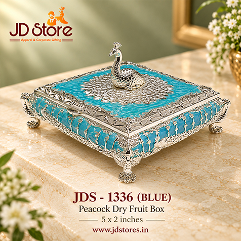 JDS 1336 BLUE Peacock Dry Fruit Box