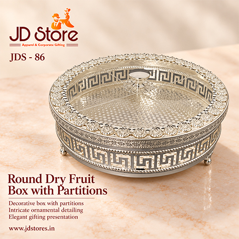 JDS - 86 Round Dry Fruit Box with Partitions