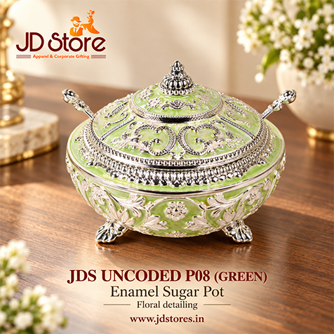 JDS UNCODED P08 GREEN Enamel Sugar Pot