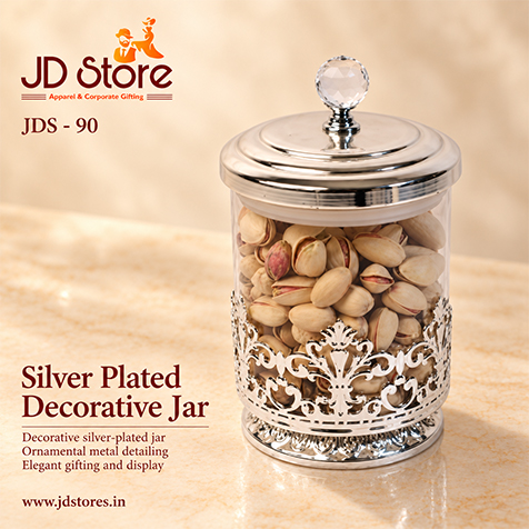 JDS - 90 Silver Plated Decorative Jar