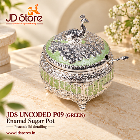 JDS UNCODED P09 GREEN Enamel Sugar Pot