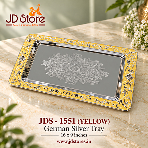 JDS 1551 BLUE German Silver Tray