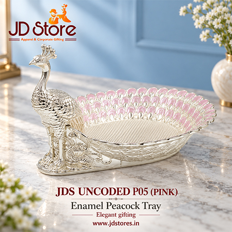 JDS UNCODED P05 BLUE Enamel Peacock Tray