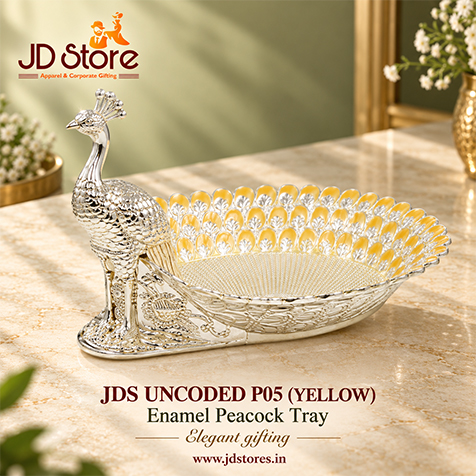 JDS UNCODED P05 BLUE Enamel Peacock Tray