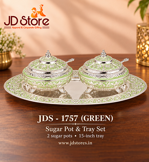 JDS 1757 Sugar Pot & Tray Set