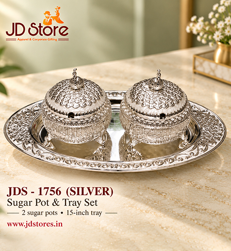 JDS 1756 Sugar Pot & Tray Set