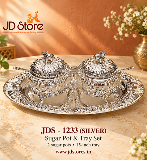JDS 1233 Sugar Pot & Tray Set