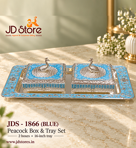 JDS 1866 Peacock Box & Tray Set
