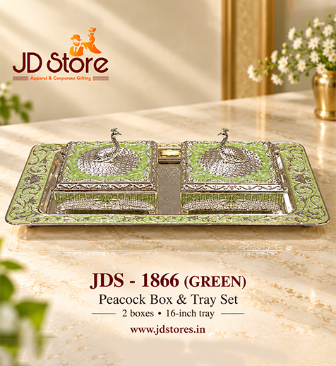 JDS 1866 Peacock Box & Tray Set