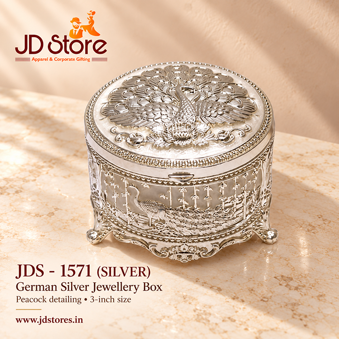 JDS - 1571 German Silver Jewellery Box