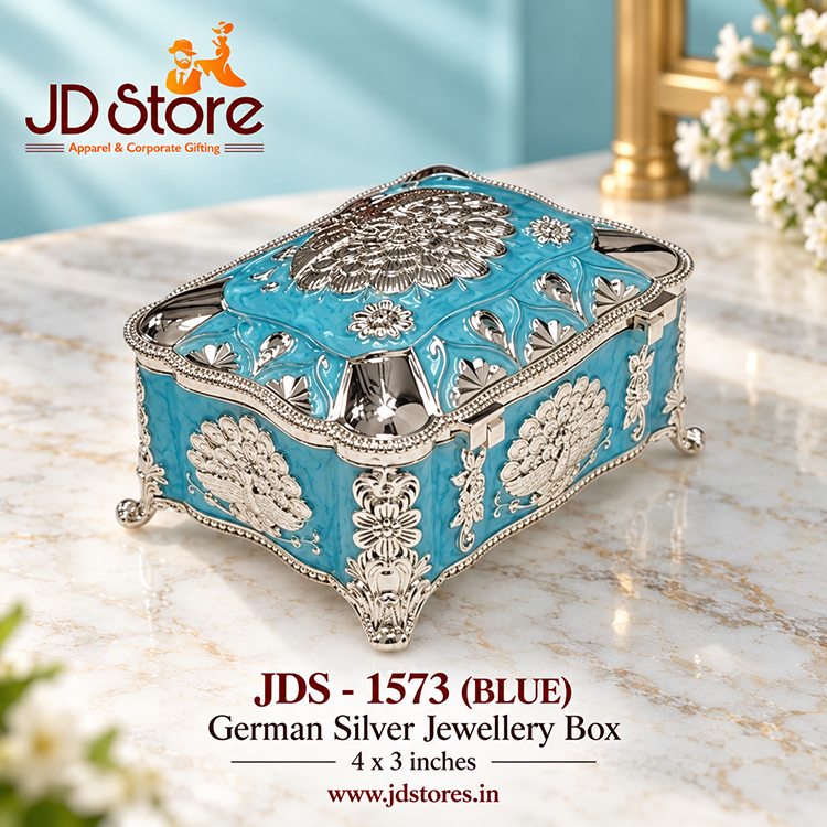 JDS - 1573 German Silver Jewellery Box