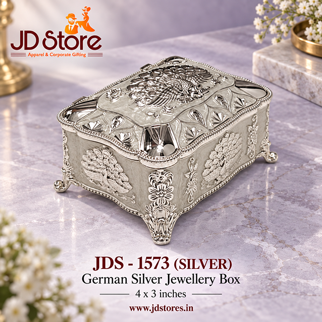 JDS - 1573 German Silver Jewellery Box